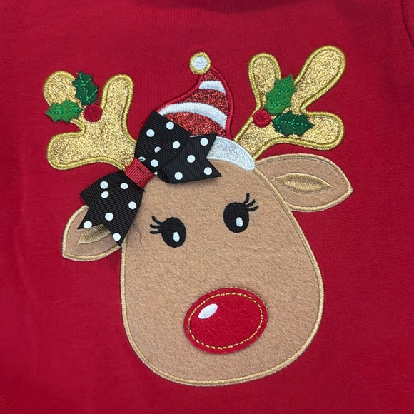 EUC Emily Rose Reindeer 3/4 Sleeve & Counting Daisies Santa Top w/Tulle Size 4 - Picture 8 of 13